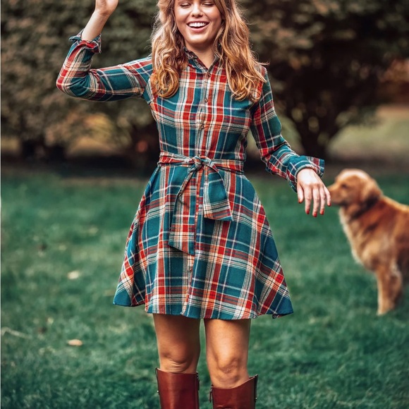 Kiel James Patrick Dresses & Skirts - Kiel James Patrick, Woodstock Trail Flannel Dress